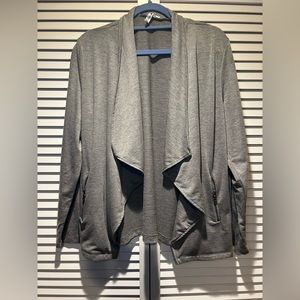 CABLE & GAUGE Flowy Grey Cardigan, Grey, L